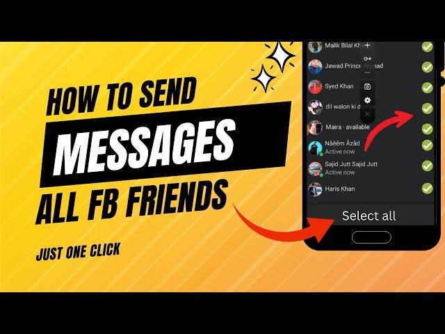 How to Send Messages to all Facebook Friends Just in One Click in Mobile Phone