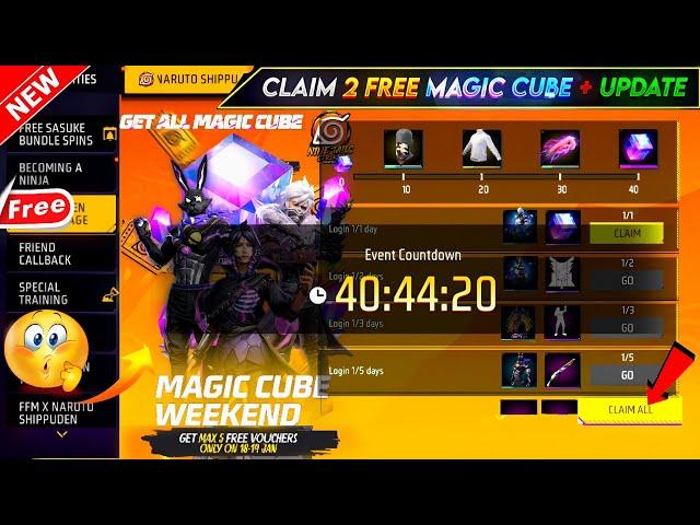 Naruto Free Magic Cube | Free Fire New Event | Ff New Event Today | Upcoming New Event Ff