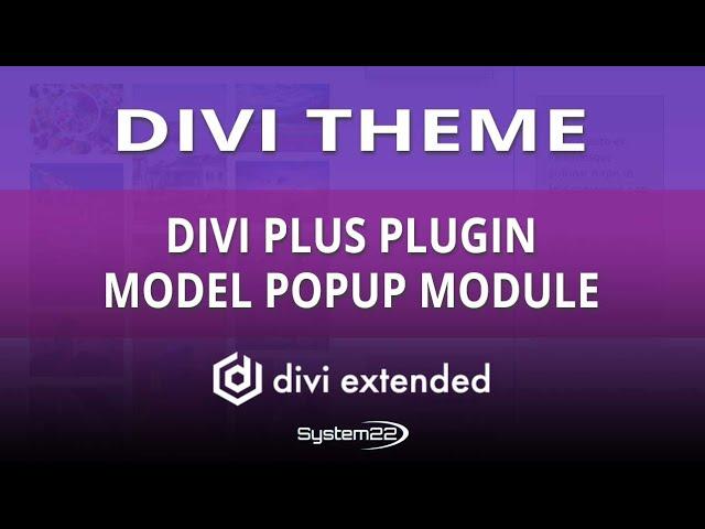 Divi Theme Divi Plus Plugin Model Popup Module 