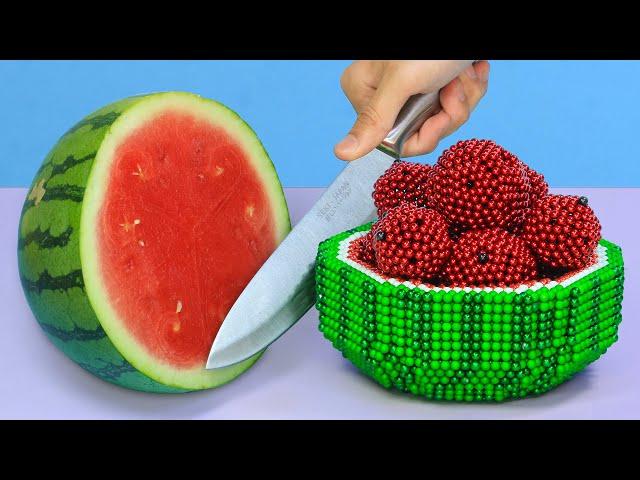 Magnet Cooking: Watermelon Popsicles with Magnetic Balls! 