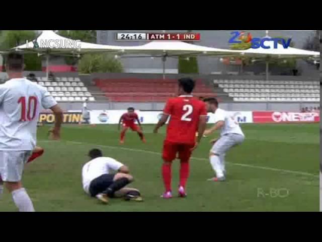 INDONESIA u19 (1-2) Atletico Madrid B  Friendly Match 16/9/2014  FULL HIGHLIGHTS