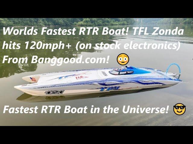 Fastest RTR boat in the Universe! TFL Zonda @ 123.6mph!  Props by Dasboata 