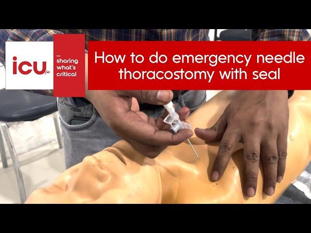How to do emergency needle thoracostomy with seal for tension pneumothorax