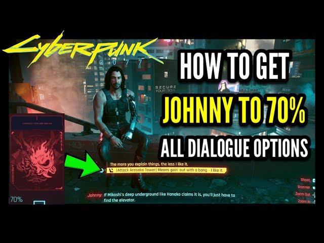 How to Get Johnny to 70% All Dialogue Options in Cyberpunk 2077 (How to Get the Secret Ending)