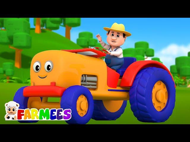 Ruedas en el tractor | Dibujos animados | Educación | Farmees Español | Rimas para niños