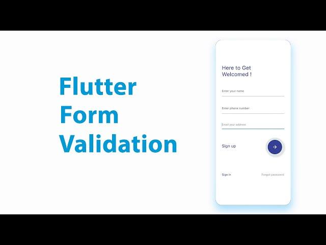 Flutter Form Validation | Flutter TextField Validation | Flutter TextFormField