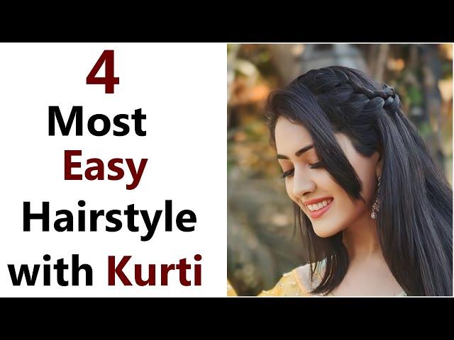 4 Most easy hairstyle for girls - Medium hairs hairstyle | hairstyle 2024 | simple hairstyle