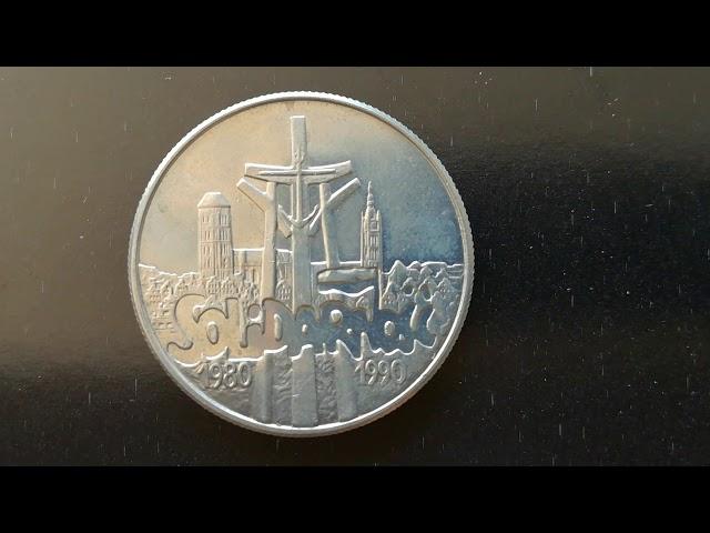 Moneta Solidarność 10000 złotych z 1990, cena i porównanie monet.