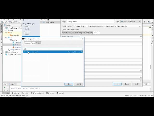 JavaFX Tutorial - How to create an executable JAR in Intellij