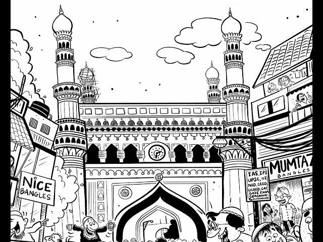 Charminar, Hyderabad | Process Video | Phani Tetali | Indian Artist