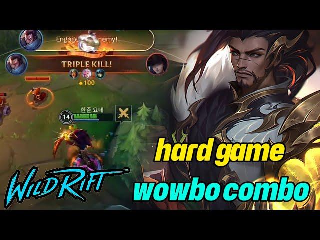 Wild rift wowbo combo- Yasuo vs gwen baron lane season 13(grandmaster rank) hard game