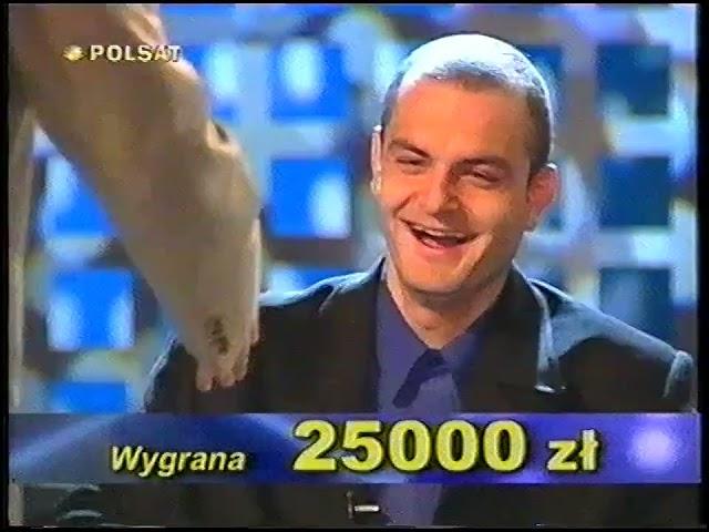 Reklamy, zapowiedzi, ident, wpadka z planszą i spot dekodera. Polsat 16.06.2001