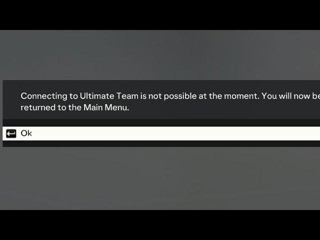 How To Fix “Connecting To Ultimate Team Is Not Possible At The Moment” On EA FC 24