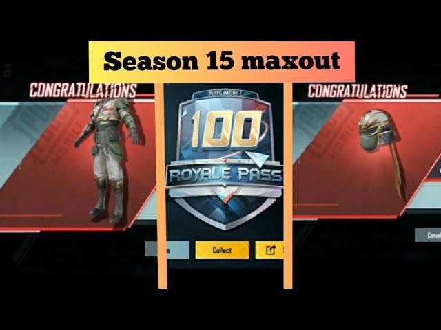 Season 15 maxout pubg|| season 15 100 rp|| season 15 full maxed pubg mobile||