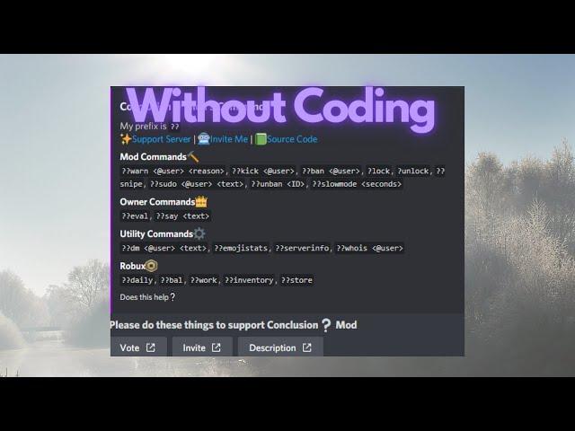 How to make a discord bot without coding