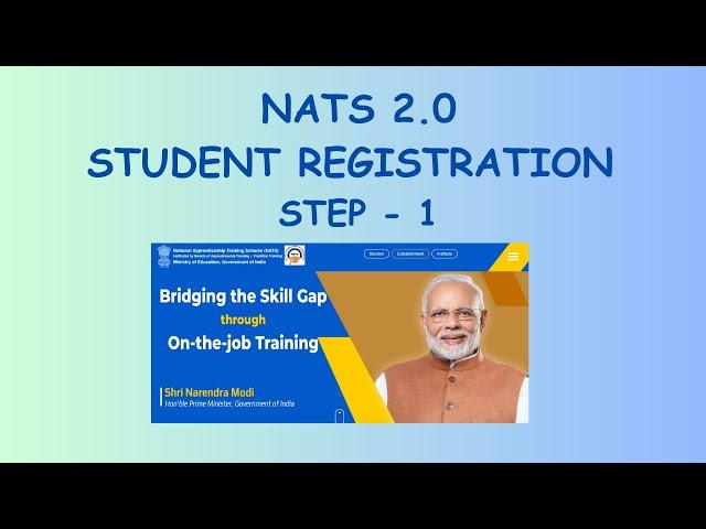 NATS 2.0 Portal - Student registration - Part 1