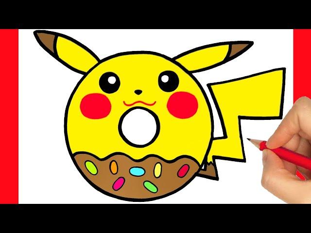 HOW TO DRAW A DONUT PIKACHU