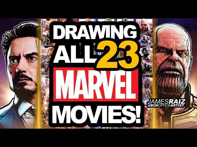 300+ HOURS of WORK! Drawing ALL 23 MARVEL INFINITY SAGA MOVIES!