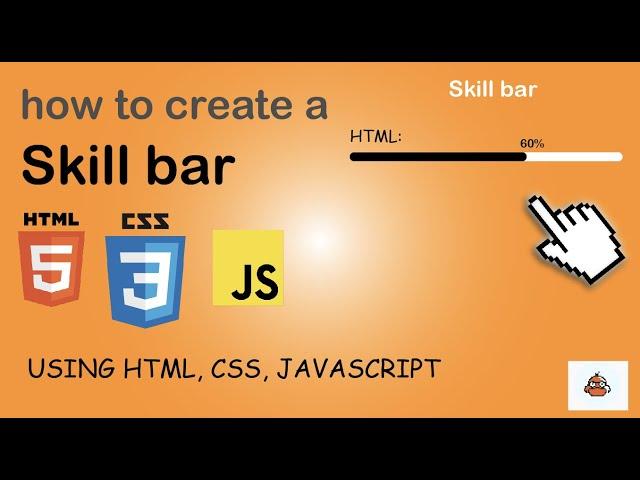 how to make skill bar using html css javascript | skill progress bar | skill bar