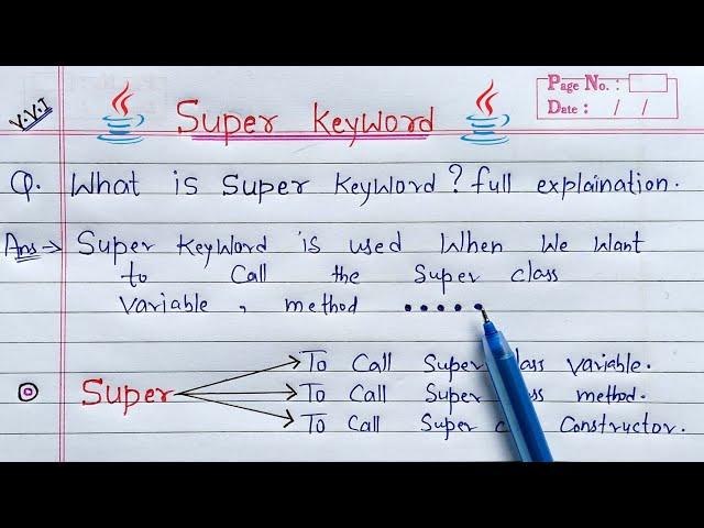 Super Keyword in Java | Learn Coding