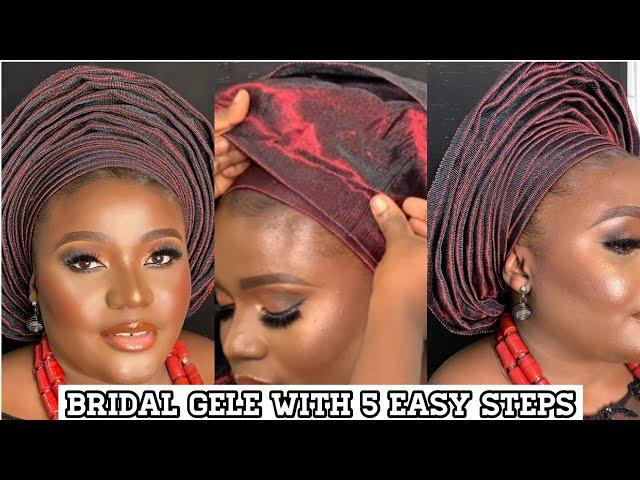 How to tie Gele step by Step | Makeup Artist tutorial on Client