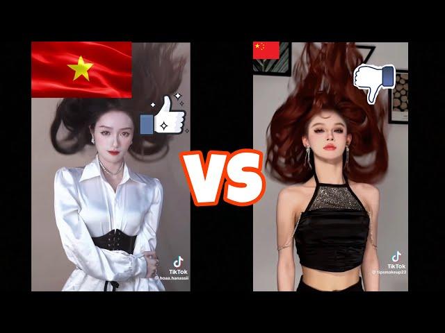 Tik Tok | hot trend hất tóc biến hình giữa VIỆT NAM vs china