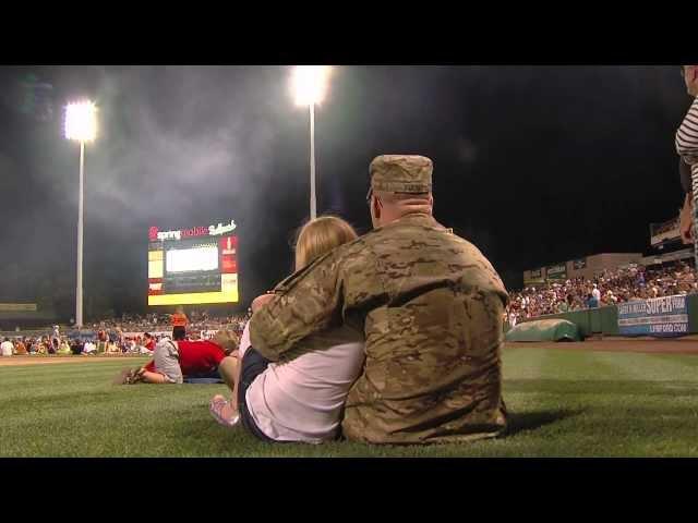 Soldier surprises daughter at Salt Lake Bees game