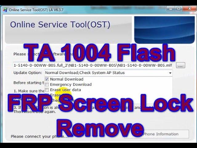 Nokia 8 TA-1004 Flash FRP Screen Lock Remove