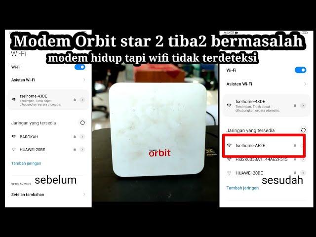 Cara Mengatasi Modem Orbit star 2 Wifi Hidup tapi tidak terdeteksi