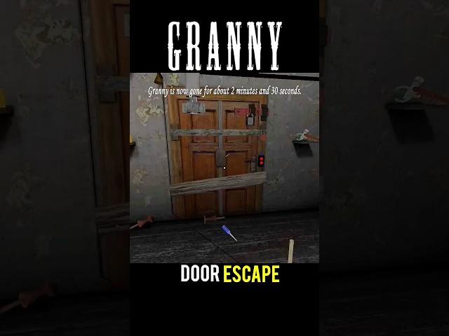 Escape from granny door in dark color + extra locks | #shorts #granny #gaming #gameplay