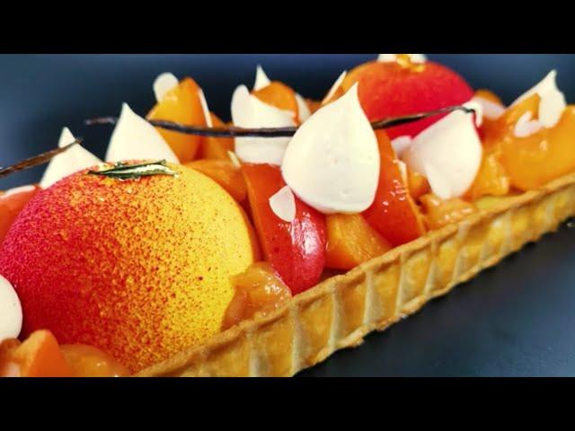 Velvet Glaze Apricot Dôme Tart | Apricot Tart Recipe