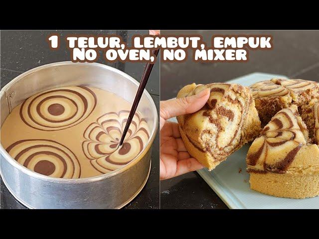 Tanpa oven tanpa mixer, Bluder kukus 1 telur saja hasilnya empuk dan lembut