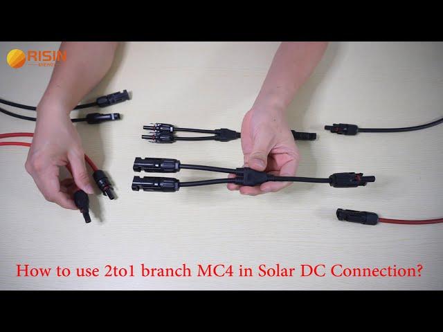 How to use 2to1 MC4 Y branch Connector wiring Solar Panels in parallel or series?