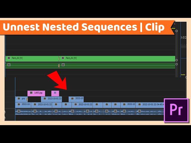 How to UNNEST Nested Sequence or Clip | Adobe Premiere Pro CC Tutorial