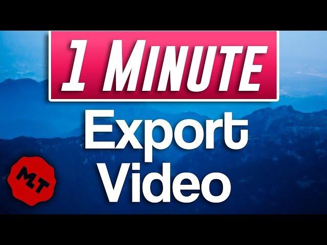 Shotcut : How to Export Video for Youtube Tutorial