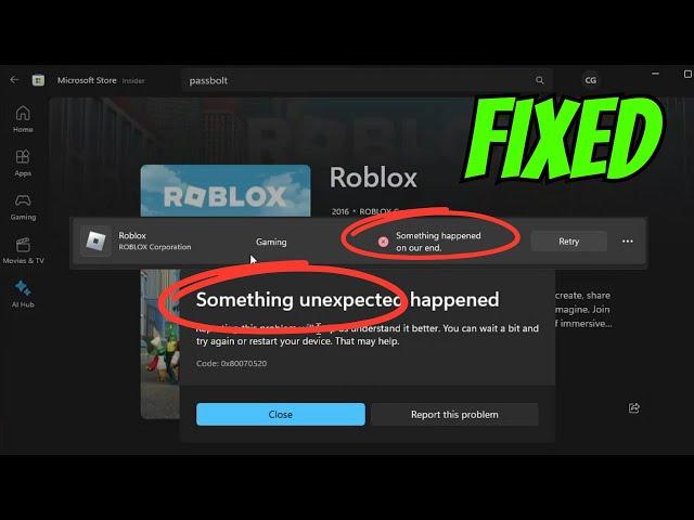 FIX Microsoft Store Something happened on our end | Microsoft Store something unexpected happened