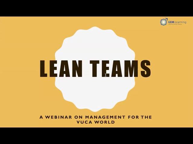 What is Lean Teams and VUCA | Mr. Kamran Rauf Kiyani | VUCA and need of the Business Agility