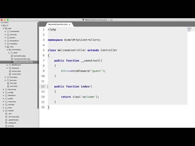 Laravel 5: What's new?: Method Injection (2/5)