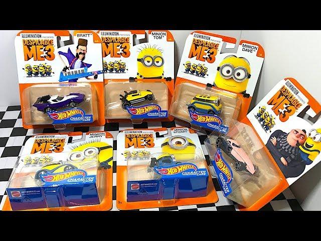 Hot Wheels Despicable Me 3 Minions Character Cars!