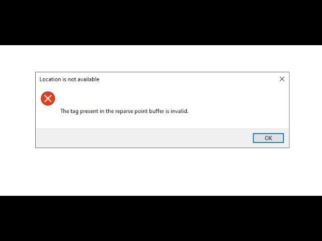 How to Fix "tag present in the reparse point buffer is invalid" OneDrive Error