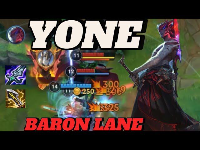 WILD RIFT YONE GAMEPLAY IN BARON LANE. IS HE ABLE TO TAKE CARE OF AMBESSA?!