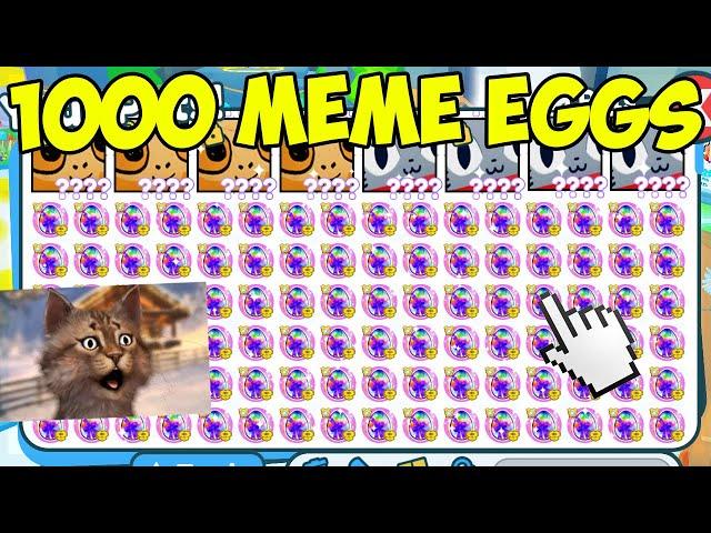 I Opened 1000 EXCLUSIVE MEME EGGS and THIS HAPPENED! Pet Simulator X Roblox