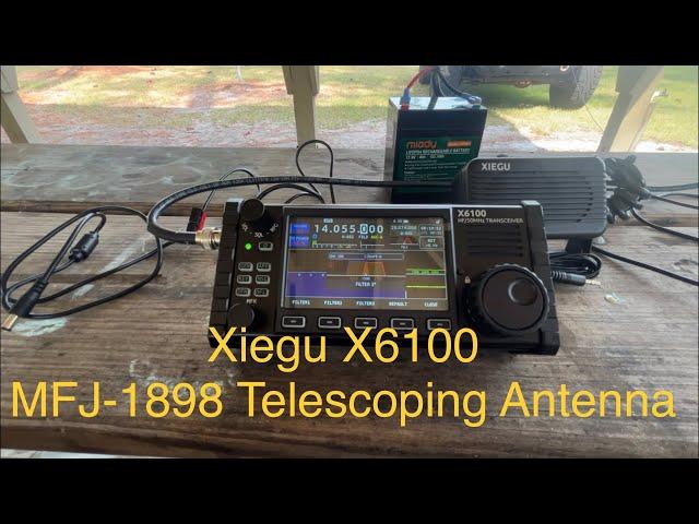 MFJ-1898 Telescoping Antenna paired with the Xiegu X6100…The first #POTA field trip!