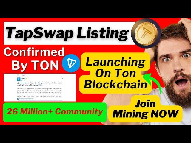 Ton Confirmed TapSwap Token Launch | TapSwap Token Launch