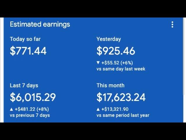 My adsense earnings $500 to $900 daily : How I do it