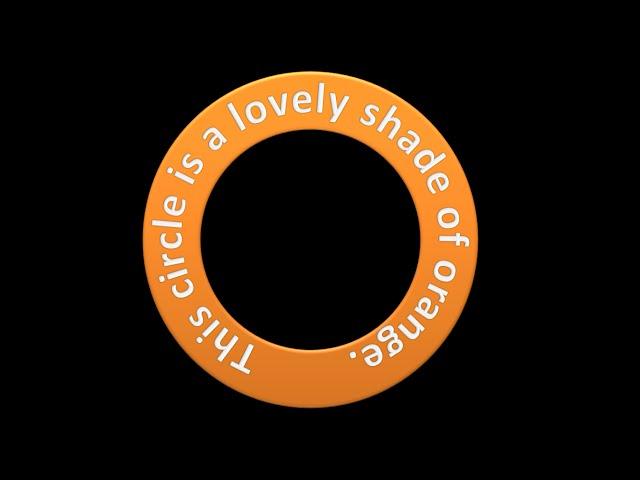 Create Text as a Circle Shape