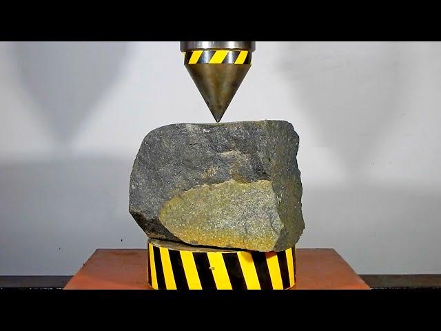 HYDRAULIC PRESS vs THE HARDEST STONE