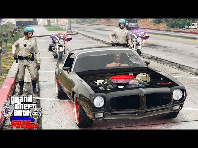 GTA 5 Roleplay #412 State Trooper Motorcycle Partner Patrol - KUFFS FiveM