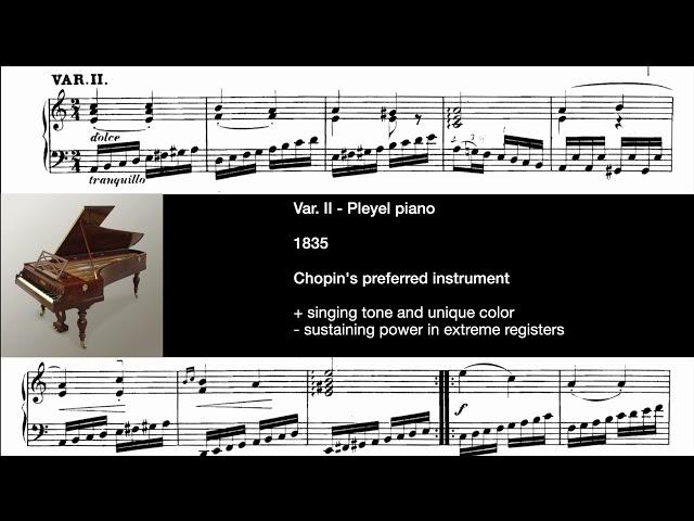 Rameau's Gavotte but each variation is played on a newer piano
