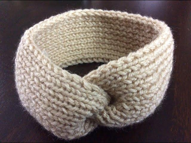 Knitted headband. Great project for beginner. Complete tutorial.